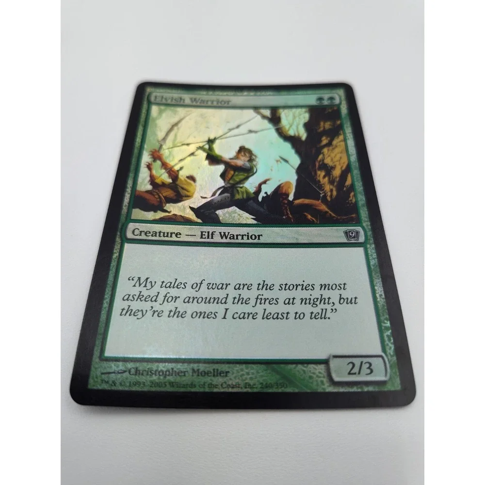 MTG‎ FOIL Elvish Warrior 9th Edition 240 BK Edge Christopher Moeller BG.1WA1902